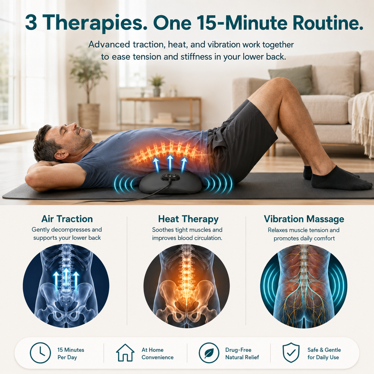 AlleviSpine 3-in-1 Back Massager