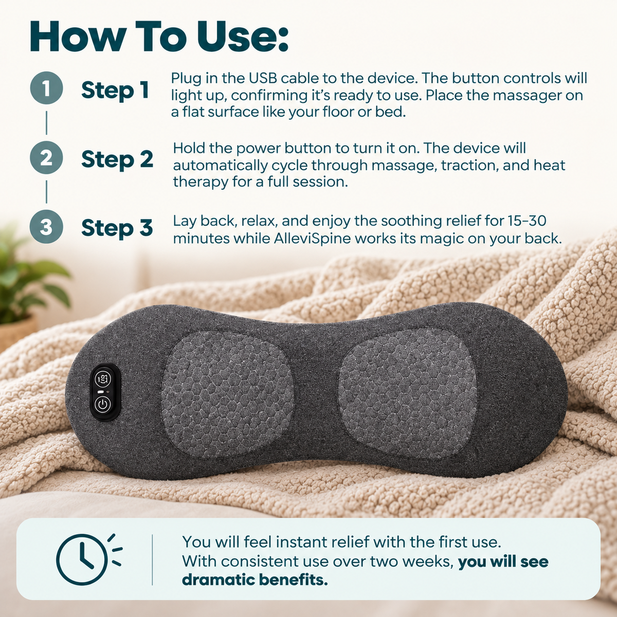 AlleviSpine 3-in-1 Back Massager